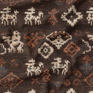 پارچه مخمل روبالشی پارچه باما طرح سه بعدی فرش ایرانی کد 5014603