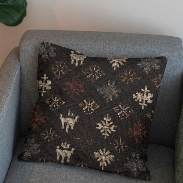 پارچه مخمل روبالشی پارچه باما طرح سه بعدی فرش ایرانی کد 5014604