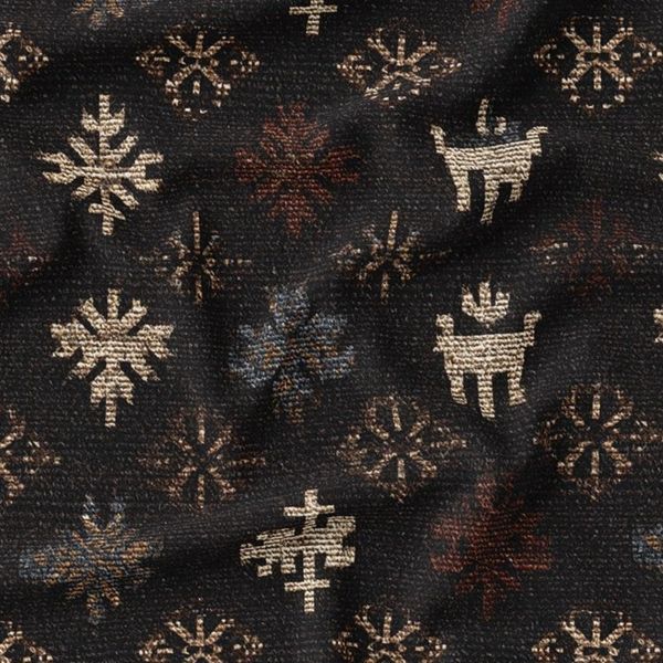 پارچه مخمل روبالشی پارچه باما طرح سه بعدی فرش ایرانی کد 5014604