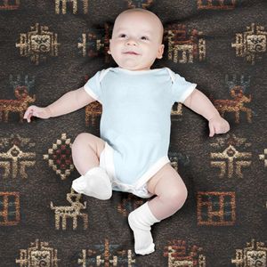 خرید اینترنتی پارچه مخمل روبالشی پارچه باما طرح سه بعدی فرش ایرانی کد 5014605