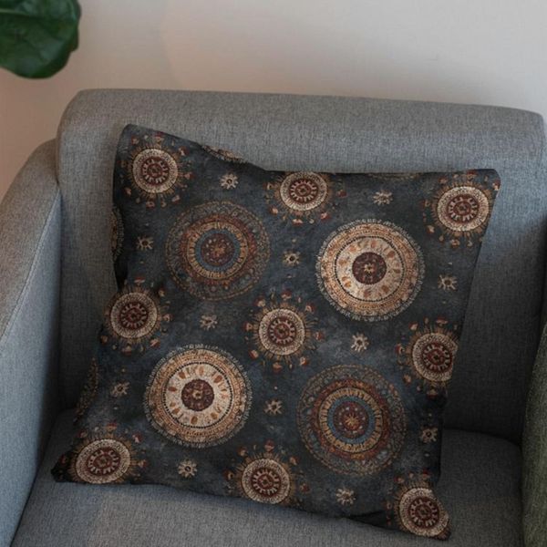 پارچه مخمل روبالشی پارچه باما طرح سه بعدی فرش ایرانی کد 5014610