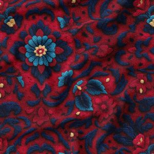 پارچه مخمل روبالشی پارچه باما طرح سه بعدی فرش ایرانی کد 5014612