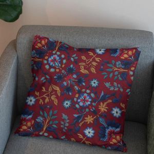 مشخصات پارچه مخمل روبالشی پارچه باما طرح سه بعدی فرش ایرانی کد 5014615