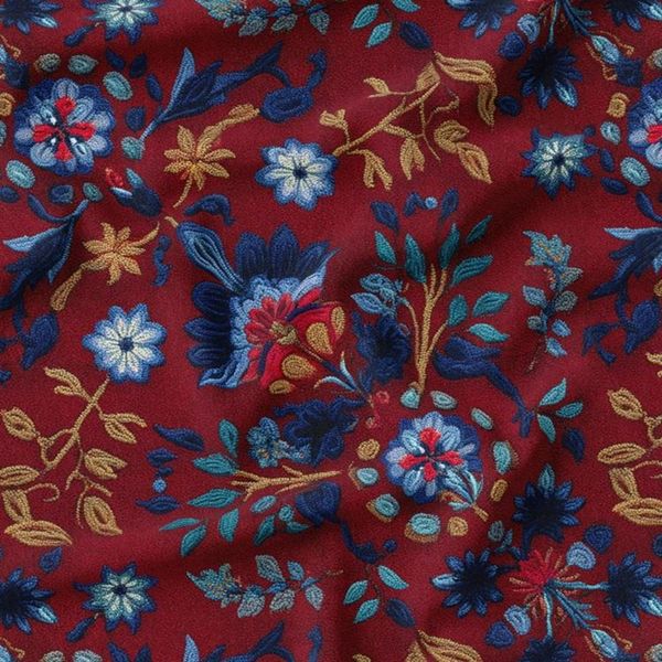 پارچه مخمل روبالشی پارچه باما طرح سه بعدی فرش ایرانی کد 5014615