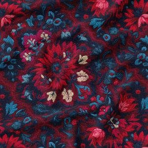 پارچه مخمل روبالشی پارچه باما طرح سه بعدی فرش ایرانی کد 5014616