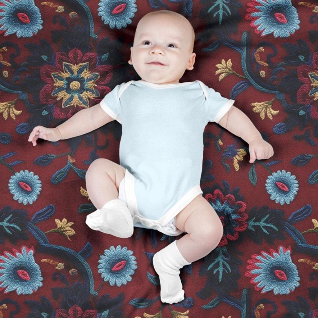 فروش اینترنتی پارچه مخمل روبالشی پارچه باما طرح سه بعدی فرش ایرانی کد 5014617