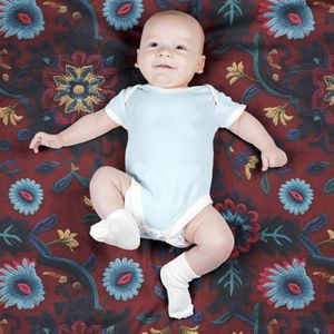 فروش اینترنتی پارچه مخمل روبالشی پارچه باما طرح سه بعدی فرش ایرانی کد 5014617