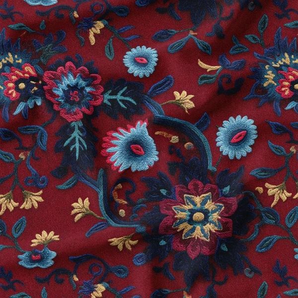 پارچه مخمل روبالشی پارچه باما طرح سه بعدی فرش ایرانی کد 5014617