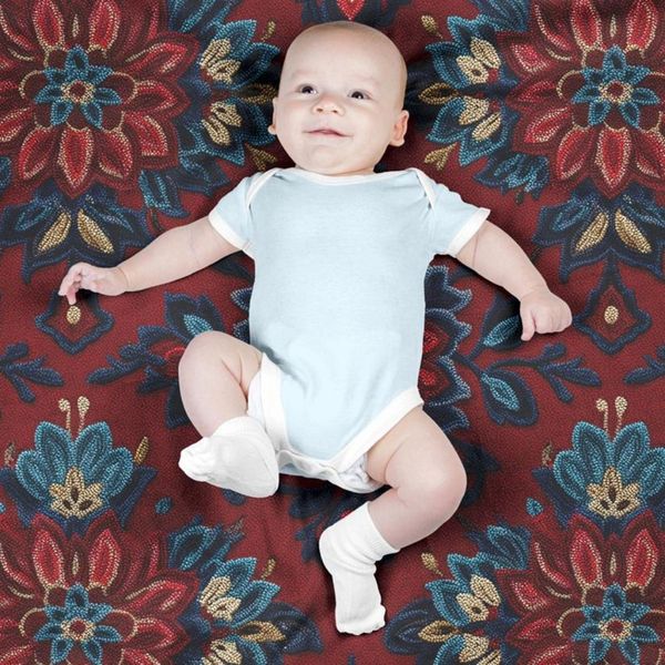 پارچه مخمل روبالشی پارچه باما طرح سه بعدی فرش ایرانی کد 5014620