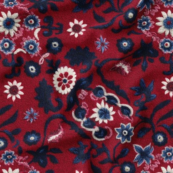 پارچه مخمل روبالشی پارچه باما طرح سه بعدی فرش ایرانی کد 5014621