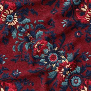 فروش اینترنتی پارچه مخمل روبالشی پارچه باما طرح سه بعدی فرش ایرانی کد 5014622