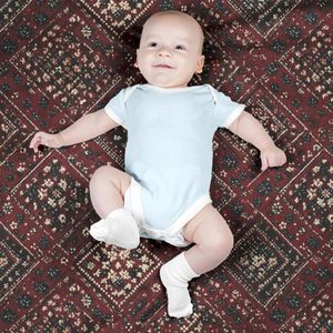 فروش اینترنتی پارچه مخمل روبالشی پارچه باما طرح سه بعدی فرش ایرانی کد 5014623