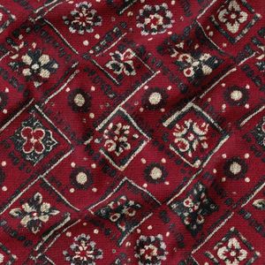 فروش اینترنتی پارچه مخمل روبالشی پارچه باما طرح سه بعدی فرش ایرانی کد 5014627