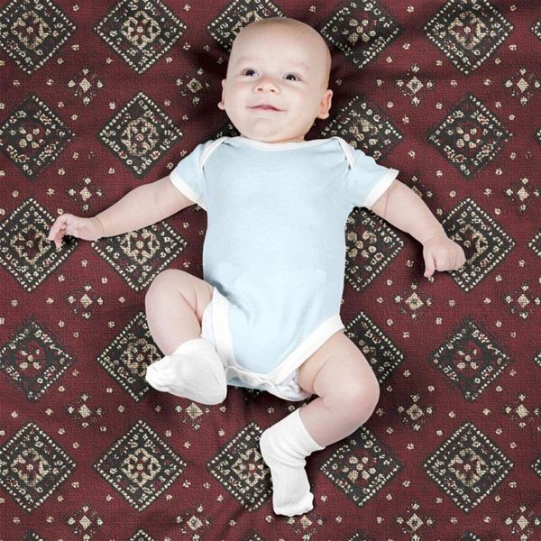 پارچه مخمل روبالشی پارچه باما طرح سه بعدی فرش ایرانی کد 5014629