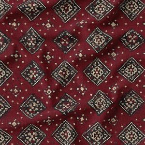 پارچه مخمل روبالشی پارچه باما طرح سه بعدی فرش ایرانی کد 5014629