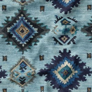 پارچه مخمل روبالشی پارچه باما طرح سه بعدی فرش ایرانی کد 5014632