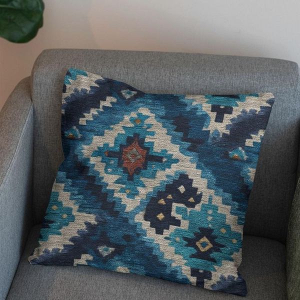 پارچه مخمل روبالشی پارچه باما طرح سه بعدی فرش ایرانی کد 5014634