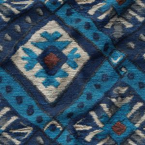 پارچه مخمل روبالشی پارچه باما طرح سه بعدی فرش ایرانی کد 5014635