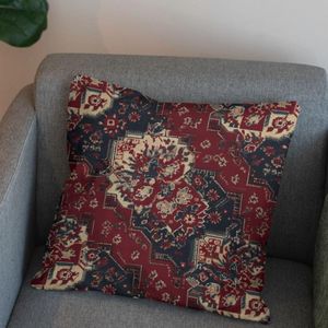 قیمت پارچه مخمل روبالشی پارچه باما طرح سه بعدی فرش ایرانی کد 5014636