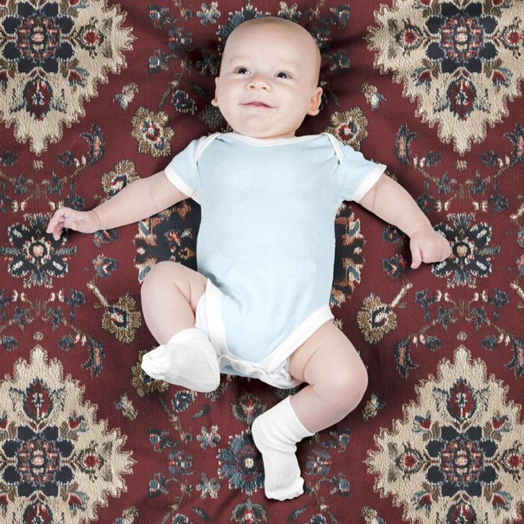 قیمت ارزان پارچه مخمل روبالشی پارچه باما طرح سه بعدی فرش ایرانی کد 5014638