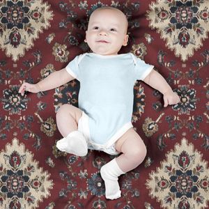 قیمت ارزان پارچه مخمل روبالشی پارچه باما طرح سه بعدی فرش ایرانی کد 5014638