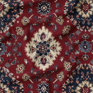 پارچه مخمل روبالشی پارچه باما طرح سه بعدی فرش ایرانی کد 5014638