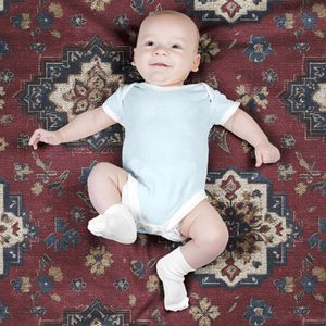 خرید انلاین پارچه مخمل روبالشی پارچه باما طرح سه بعدی فرش ایرانی کد 5014640