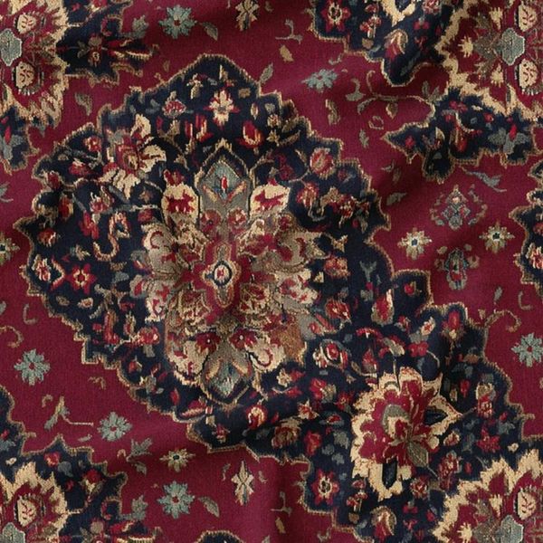 پارچه مخمل روبالشی پارچه باما طرح سه بعدی فرش ایرانی کد 5014641