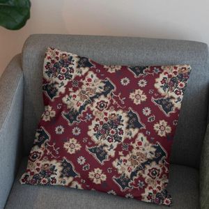 مشخصات پارچه مخمل روبالشی پارچه باما طرح سه بعدی فرش ایرانی کد 5014644