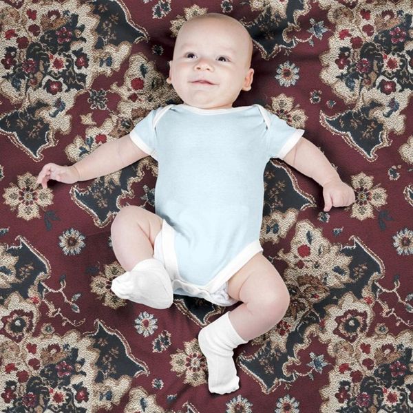 پارچه مخمل روبالشی پارچه باما طرح سه بعدی فرش ایرانی کد 5014644