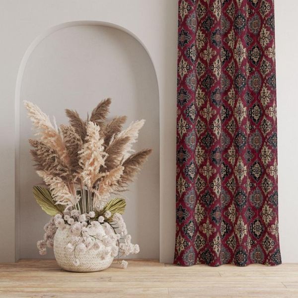 پارچه مخمل روبالشی پارچه باما طرح سه بعدی فرش ایرانی کد 5014645