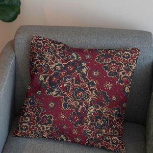 فروش اینترنتی پارچه مخمل روبالشی پارچه باما طرح سه بعدی فرش ایرانی کد 5014646