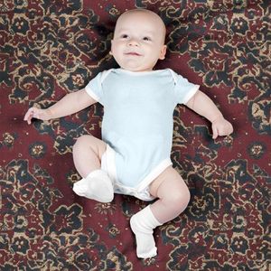 خرید آنلاین پارچه مخمل روبالشی پارچه باما طرح سه بعدی فرش ایرانی کد 5014646