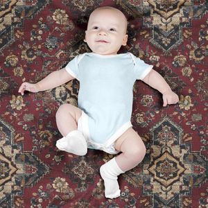 فروش اینترنتی پارچه مخمل روبالشی پارچه باما طرح سه بعدی فرش ایرانی کد 5014647