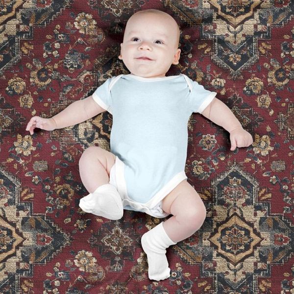 پارچه مخمل روبالشی پارچه باما طرح سه بعدی فرش ایرانی کد 5014647