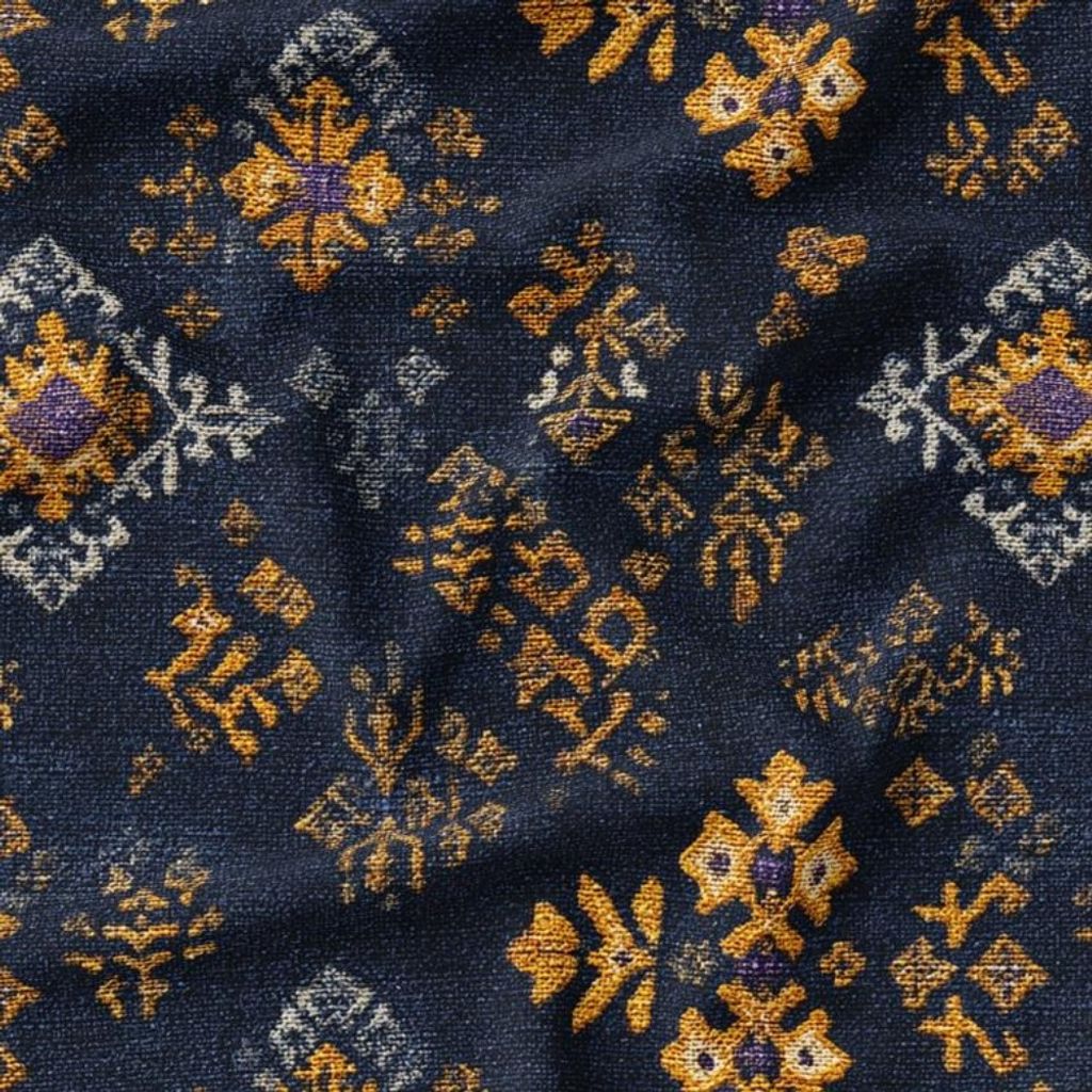 فروش اینترنتی پارچه مخمل روبالشی پارچه باما طرح سه بعدی فرش ایرانی کد 5014648