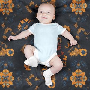 خرید آنلاین پارچه مخمل روبالشی پارچه باما طرح سه بعدی فرش ایرانی کد 5014649