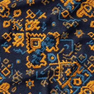 پارچه مخمل روبالشی پارچه باما طرح سه بعدی فرش ایرانی کد 5014650