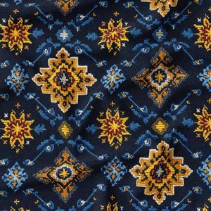 پارچه مخمل روبالشی پارچه باما طرح سه بعدی فرش ایرانی کد 5014652