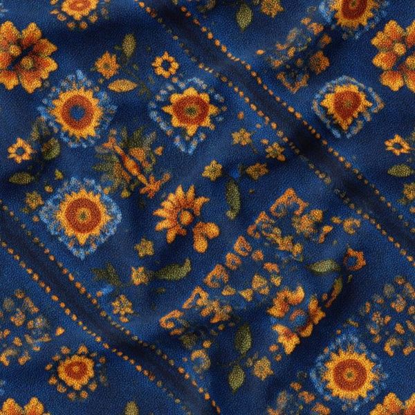 پارچه مخمل روبالشی پارچه باما طرح سه بعدی فرش ایرانی کد 5014653