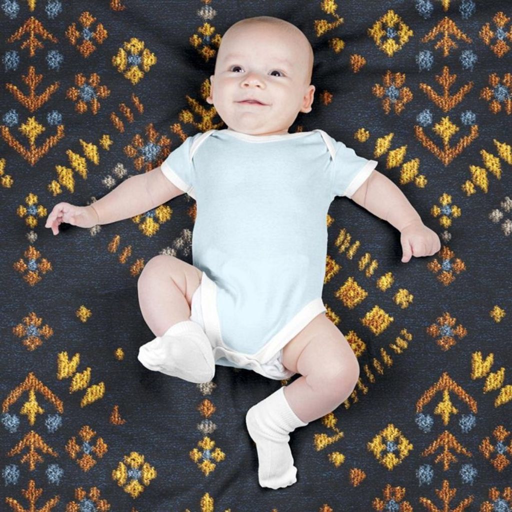 خرید انلاین پارچه مخمل روبالشی پارچه باما طرح سه بعدی فرش ایرانی کد 5014654