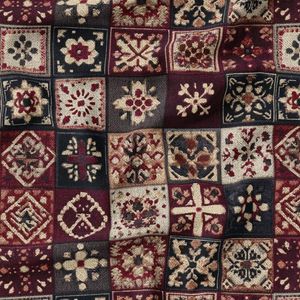 پارچه مخمل روبالشی پارچه باما طرح سه بعدی فرش ایرانی کد 5014657