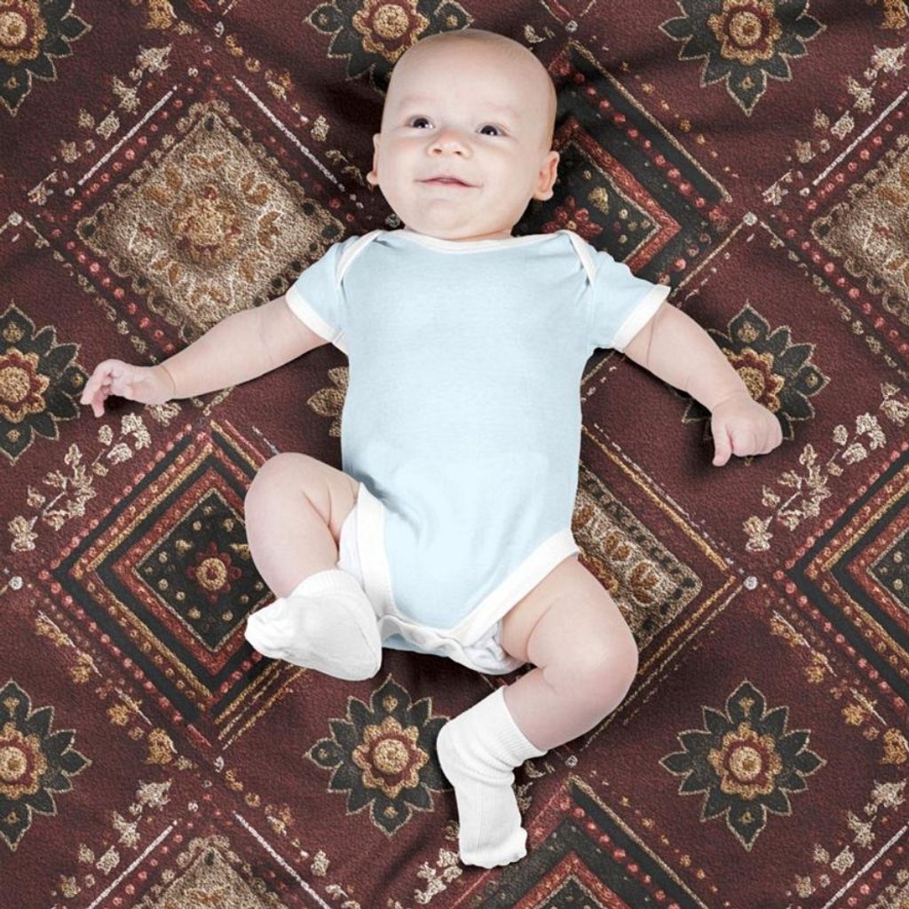 قیمت پارچه مخمل روبالشی پارچه باما طرح سه بعدی فرش ایرانی کد 5014661