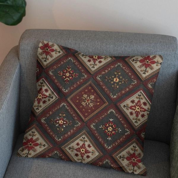 پارچه مخمل روبالشی پارچه باما طرح سه بعدی فرش ایرانی کد 5014662