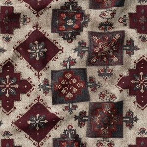 پارچه مخمل روبالشی پارچه باما طرح سه بعدی فرش ایرانی کد 5014663