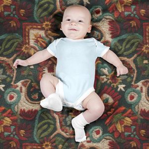 قیمت پارچه مخمل روبالشی پارچه باما طرح سه بعدی فرش ایرانی کد 5014665