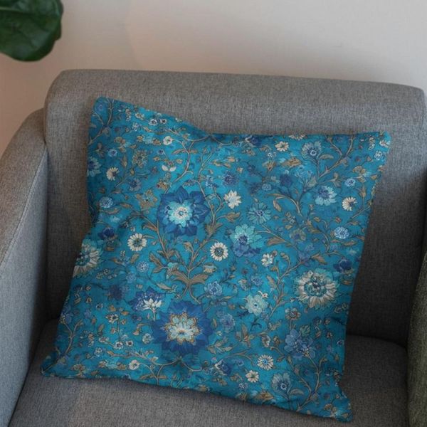 پارچه مخمل روبالشی پارچه باما طرح سه بعدی فرش ایرانی کد 5014668