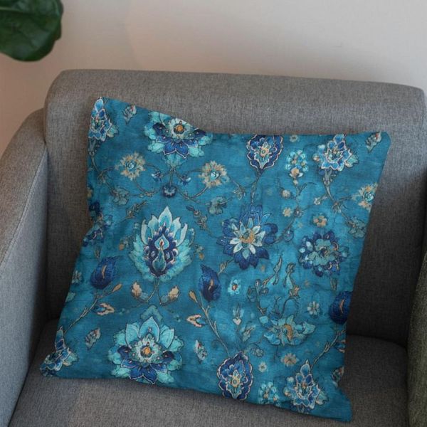 پارچه مخمل روبالشی پارچه باما طرح سه بعدی فرش ایرانی کد 5014670