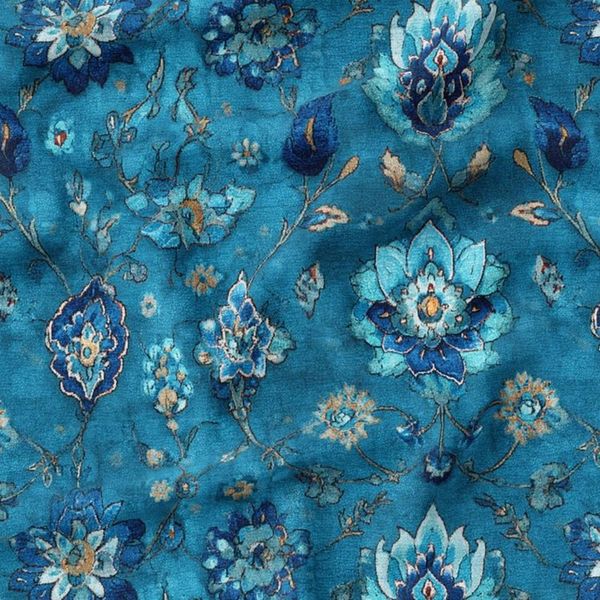 پارچه مخمل روبالشی پارچه باما طرح سه بعدی فرش ایرانی کد 5014670