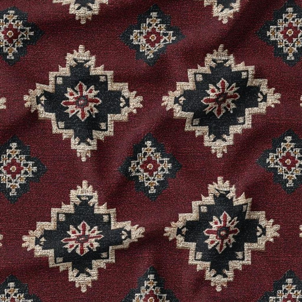 مشخصات پارچه مخمل روبالشی پارچه باما طرح سه بعدی فرش ایرانی کد 5014671